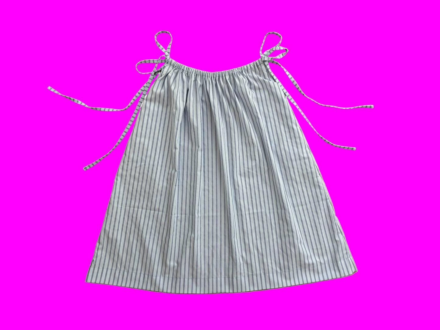 Ready to Wear - Blue Stripe Midi Skirt