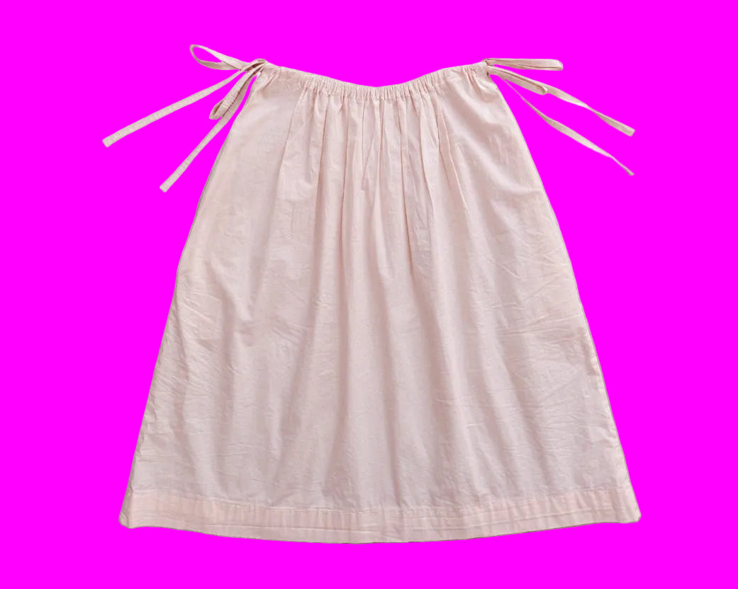 Made to Order - Baby Pink Midi Double Tie Skirt
