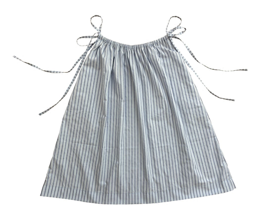 Blue Stripe Midi Skirt