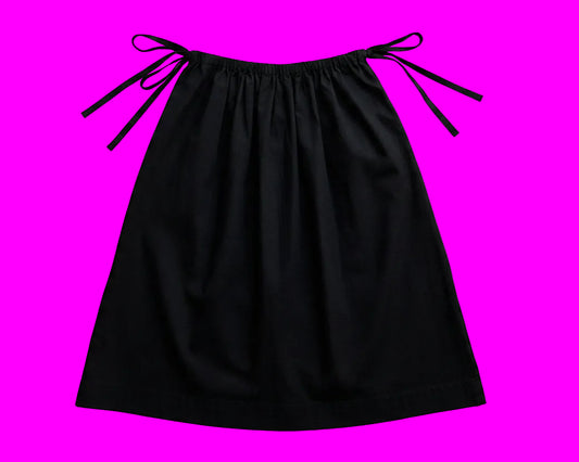 Made to Order - Black Midi Double Tie Skirt